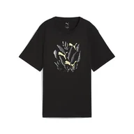 Koszulki męskie - Graficzny luźny liść koszulka PUMA czarna - miniaturka - grafika 1