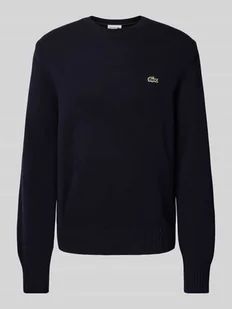 Sweter z dzianiny o kroju regular fit z czystej wełny - Swetry męskie - miniaturka - grafika 1