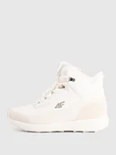 Śniegowce damskie - 4F Buty zimowe śniegowce DCX z ociepliną Primaloft damskie - kremowe 41 - miniaturka - grafika 1