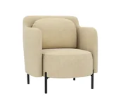 Fotele - Fotel Glam Czarny / Cloud 3 Beżowy - miniaturka - grafika 1