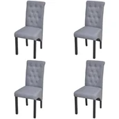 Krzesła - vidaXL 4 krzesła do jadalni z wysokim oparciem, ciemnoszare - miniaturka - grafika 1