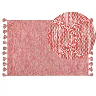 Dywany - Lumarko Dywan bawełniany 140 x 200 cm czerwony NIGDE - miniaturka - grafika 1
