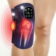 Masażery - MASAŻER STABILIZATOR KOLANA ORTEZA WIBRACJĄ GRZEJĄCA BEZPRZEWODOWY 3000MAH - miniaturka - grafika 1