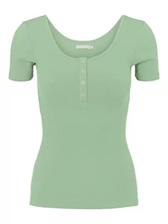 Koszulki i topy damskie - PIECES Damska koszulka Pckitte SS Top Noos Bc, Quiet Green, XS - grafika 1