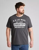 Koszulki męskie - MĘSKI T-SHIRT LEE SS KANSAS CITY TEE WASHED BLACK L60TFEON 112113541 - Lee - miniaturka - grafika 1