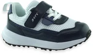 Buty dla chłopców - Dziewczęce buty sportowe skórzana wkładka BARTEK 15042402 Czarne - miniaturka - grafika 1
