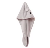 Ściereczki, gąbki, czyściki - Superchłonny ręcznik do włosów, turban do włosów - szary - miniaturka - grafika 1