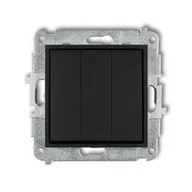 Wyłączniki światła i elektryczne - Karlik Łącznik potrójny MINI czarny 12MWP-7 - miniaturka - grafika 1