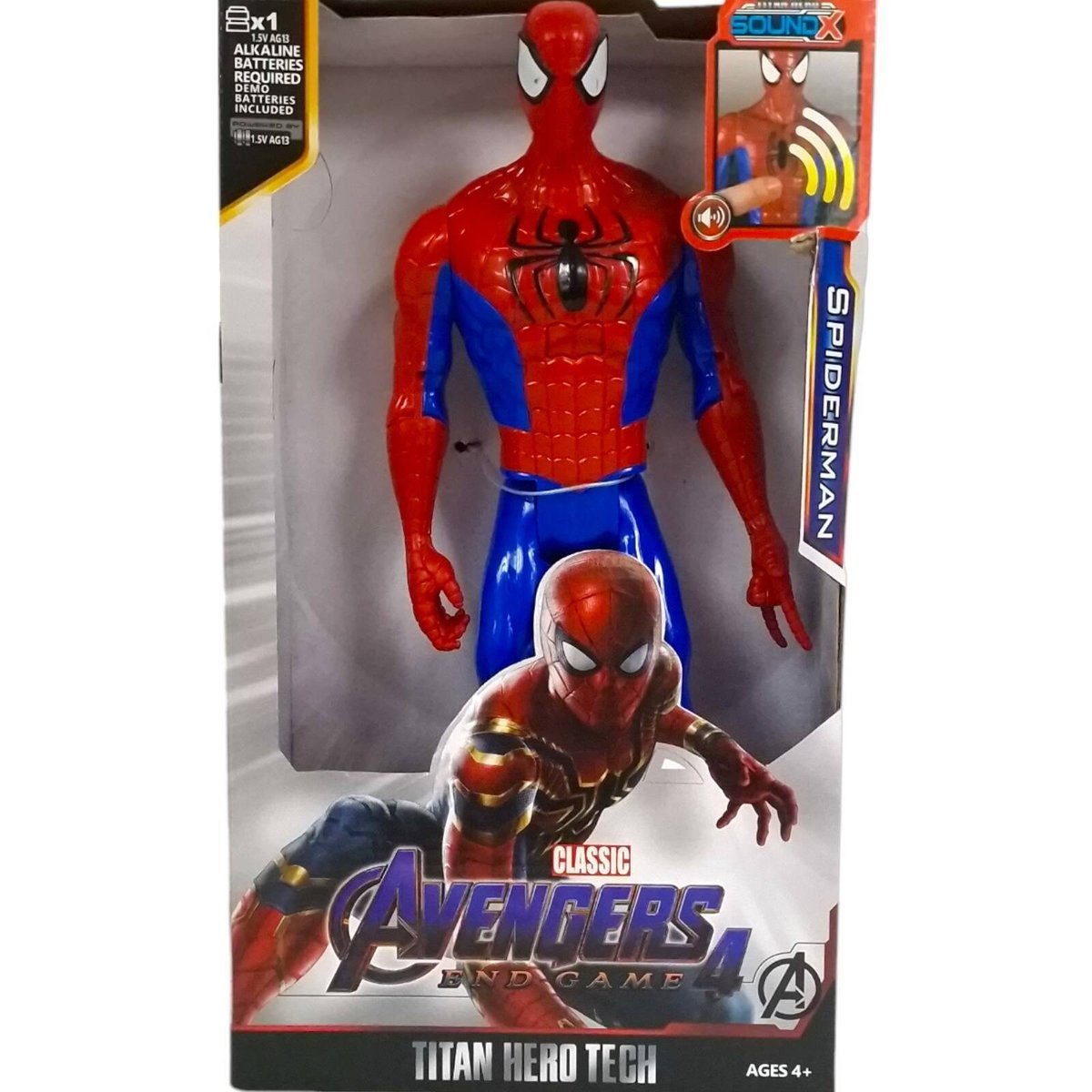 SPIDERMAN DUŻA FIGURKA INTERAKTYWNA SPIDER MAN ŚWIATŁO DŹWIĘK AVENGERS