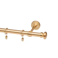 Karnisze - Karnisz Prado Flat Ball 200 cm pojedynczy złoty 19 mm - miniaturka - grafika 1