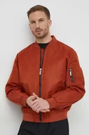 Kurtki męskie - Calvin Klein kurtka bomber męski kolor brązowy przejściowa - miniaturka - grafika 1