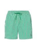 Spodenki męskie - Calvin Klein Męskie spodenki kąpielowe Mężczyźni zielony|biały w paski, M - miniaturka - grafika 1