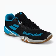 Buty sportowe męskie - Buty do badmintona męskie Babolat 22 Shadow Tour black/blue - miniaturka - grafika 1