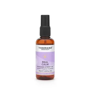 Tisserand Aromatherapy Real Calm Massage & Body Oil - Olejek do masażu (100 ml) - Olejki i świece do masażu - miniaturka - grafika 1
