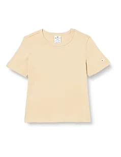 Champion Damska koszulka Legacy American Classics miękka bawełna 1x1 Rib Slim S/S T-shirt, taupe Brown, M - Koszulki i topy damskie - miniaturka - grafika 1