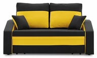 Sofy i kanapy - Sofa do salonu, rozkładana, Hewlet Plus, 148x86x80 cm, czarny, żółty - miniaturka - grafika 1