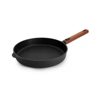 Patelnie - Woll Eco Logic QXR żeliwna patelnia – indukcyjna, Ø 28 cm, wysokość 5 cm, ze zdejmowanym, trwałym drewnianym trzonkiem – nadaje się do wszystkich rodzajów kuchenek, nie zawiera PFAS, powłoka - miniaturka - grafika 1
