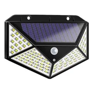 Oświetlenie warsztatowe - Czujnik ruchu Solar Motion Sensor Light, 100 diod LED, wodoodporność IP65, idealny do drzwi wejściowych lub ogrodu, czarny - miniaturka - grafika 1