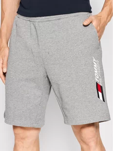 Tommy Hilfiger Szorty sportowe Essentials MW0MW22741 Szary Regular Fit - Spodnie sportowe męskie - miniaturka - grafika 1