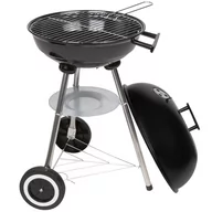 Grille - Grill węglowy kulisty z pokrywą BBQ chromowany ruszt 37cm - miniaturka - grafika 1