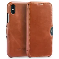 Etui i futerały do telefonów - moVear Etui skórzane iPhone Xs MAX moVear flipSide C brązowe vintage AIXSMS0CIBKVBR - miniaturka - grafika 1