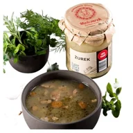 Zupy w płynie - Żurek z białą kiełbasą i wędzonym boczkiem Mielczarek 490 g - miniaturka - grafika 1