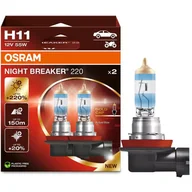 Żarówki samochodowe - Osram żarówki H11 Night Breaker +220% do +150m +20% bielsze światło - miniaturka - grafika 1