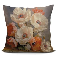 Poszewki na poduszki - Poszewka dekoracyjna welwetowa z dwustronnym nadrukiem, rozmiar 40x40 cm, Poppy - miniaturka - grafika 1
