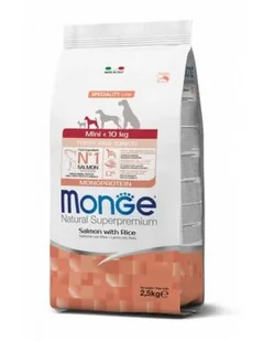 Monge Specjality Line Mini Puppy Łosoś z ryżem 2,5kg - Sucha karma dla psów - miniaturka - grafika 1