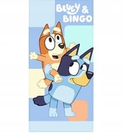 Okrycia kąpielowe dla dzieci - Ręcznik kąpielowy plażowy na basen szybkoschnący BINGO I BLUEY 70x140 - miniaturka - grafika 1