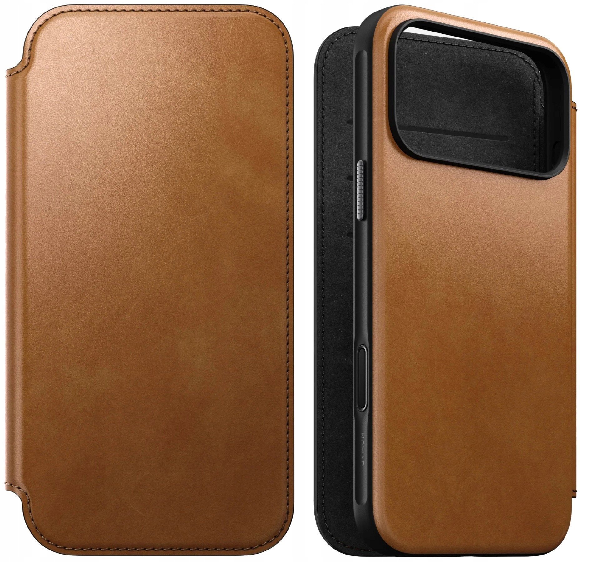 Nomad Modern Leather Folio, english tan - iPhone 17 Pro