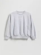 Bluzy dla dziewczynek - Reserved - Bluza z haftowanym napisem - jasnoszary - miniaturka - grafika 1