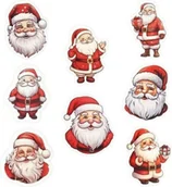 Szkolne artykuły papiernicze - Naklejki papierowe na taśmie Mikołaj 500szt - miniaturka - grafika 1