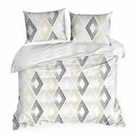 Pościel - Eurofirany Pościel satynowa 220x200 Spring 35 biała żółta czarna geometria NEW24 - miniaturka - grafika 1