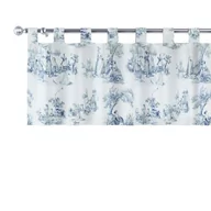 Zasłony - Dekoria Lambrekin na szelkach tło ecru niebieskie postacie 260 × 40 cm Avinon 1357-132-66 - miniaturka - grafika 1