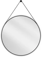Lustra - Mexen String lustro łazienkowe okragłe 80 cm, rama czarna - 9854-080-080-000-70 - miniaturka - grafika 1
