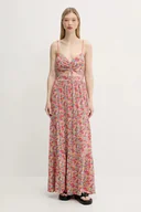 Sukienki - Rip Curl sukienka LAS DALLAS kolor różowy maxi rozkloszowana 06SWDR - miniaturka - grafika 1