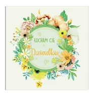 Kartki okolicznościowe i zaproszenia - Karnet KW Wianek z kwiatów Dziadek - Henry - miniaturka - grafika 1