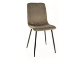Krzesła - Krzesło welurowe ALAN VELVET oliwkowe SIGNAL - miniaturka - grafika 1