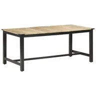 Stoły - vidaXL Stół jadalniany, 180 x 90 x 76 cm, lite surowe drewno mango - miniaturka - grafika 1