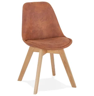 Kokoon Design Krzesło Design Some brązowe nogi naturalne CH03120BRNA - Krzesła - miniaturka - grafika 1