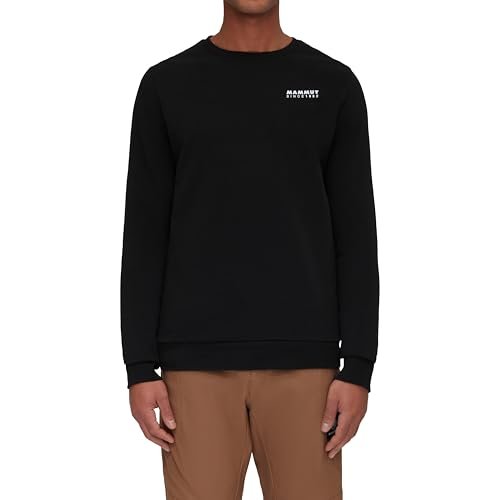 Mammut Core ML Crew Neck Men 1862 – Sweter Męski z Frotte Oddychający i Outdoorowy Czarny, Rozmiar XXL