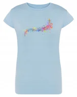 Koszulki i topy damskie - T-Shirt damski nadruk kolorowe Nutki MUZYKA r.S - miniaturka - grafika 1