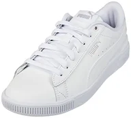 Trampki damskie - PUMA Damskie trampki Vikky v3 Lthr, białe srebrne, 3,5 UK, biały, 36 EU - miniaturka - grafika 1