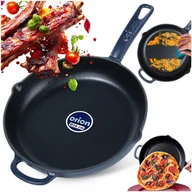 Patelnie - Patelnia żeliwna emaliowana indukcja na indukcję ciężka LITINA 26 cm ORION 113218 - miniaturka - grafika 1