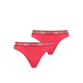 Majtki damskie - PUMA Stringi damskie, 2 sztuki, czerwony (Hibiscus Red), L - grafika 1