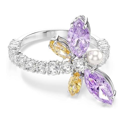 Swarovski x Ariana Grande Pierścionek z motywem, Szlify różnorodne, Ważka, Powłoka z rodu