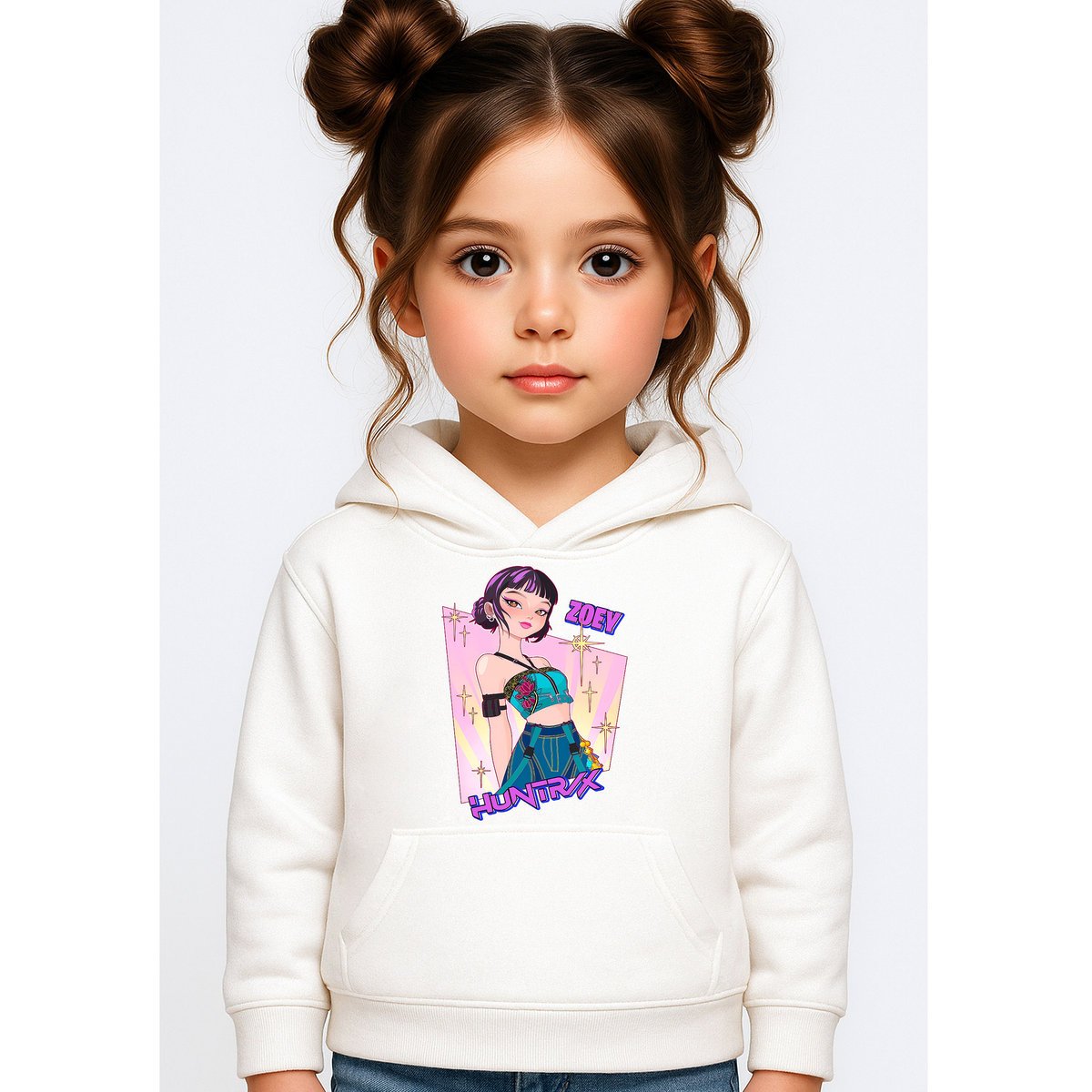 BLUZA DZIECIĘCA HUNTRIX ZOEY KPOP 104 Z KAPTUREM BAWEŁNIANA JAKOŚĆ