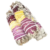 Wróżbiarstwo i radiestezja - Biała szałwia &amp; płatki róży (pęk mały) - miniaturka - grafika 1