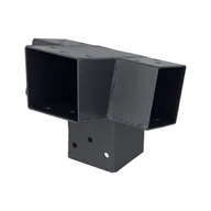 Łączniki, trójniki, kształtki - Łącznik prosty 7x7 cm 105st. 4-końce Suki Plug-in antracyt - miniaturka - grafika 1